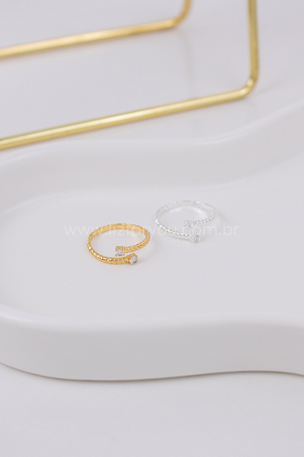 Anel Regulável Braid Shine