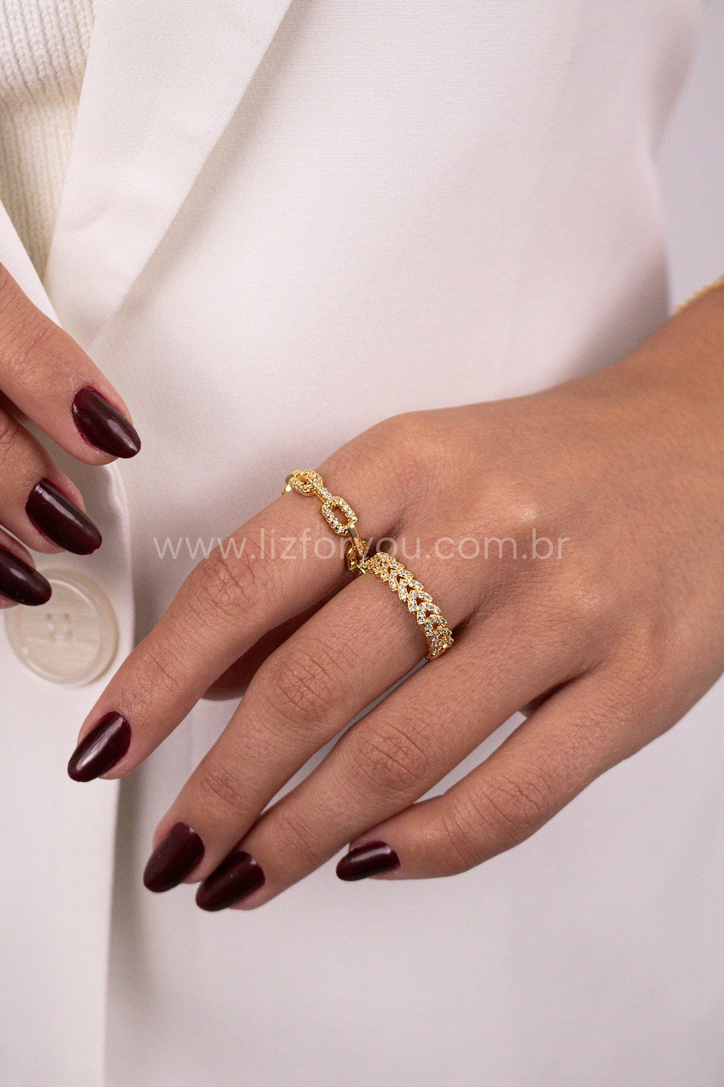 Anel Regulável Chains Lia 