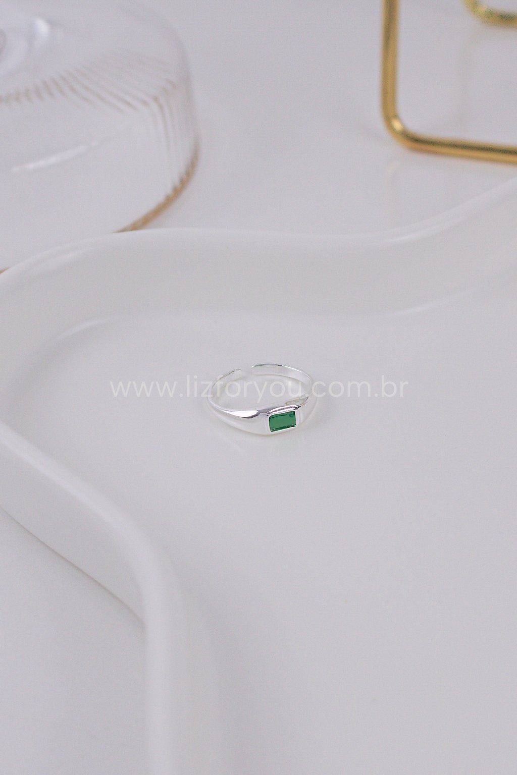 Anel Regulável Glow Verde