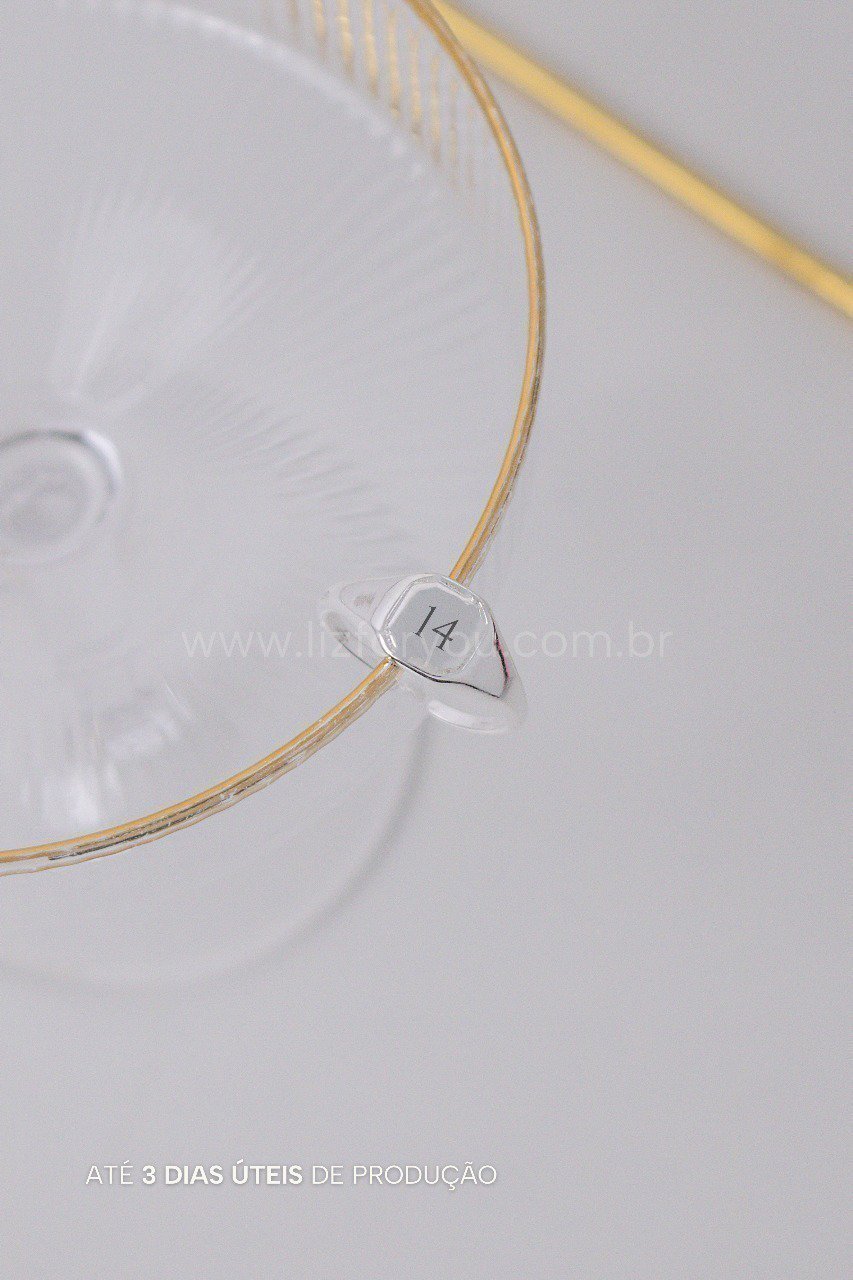 Anel Regulável Square Personalizável