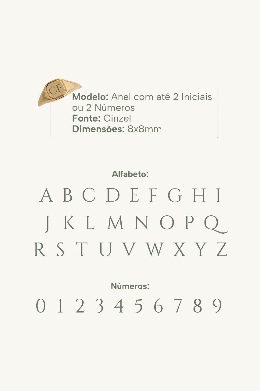 Anel Regulável Square Personalizável