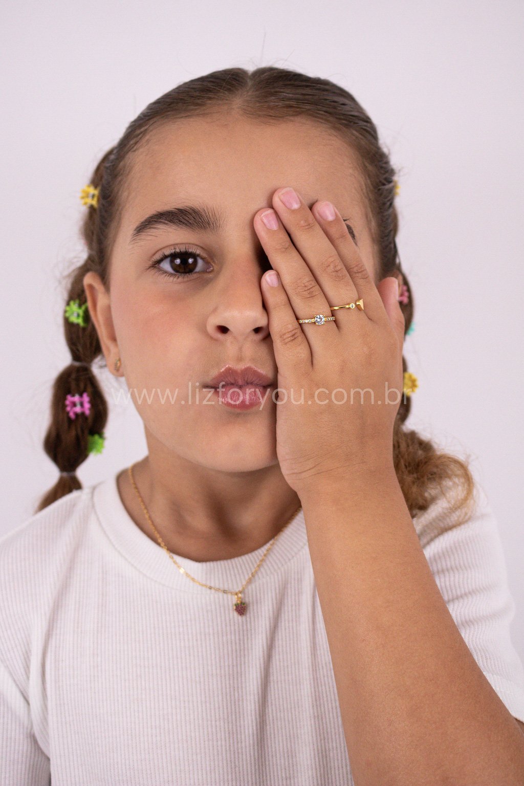 Anel Solitário Iane Infantil
