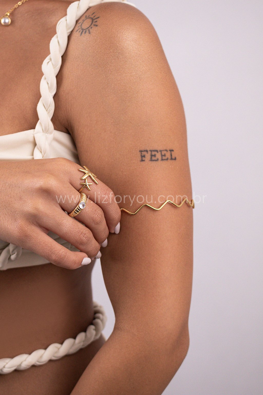 Bracelete de Braço Zig Zag