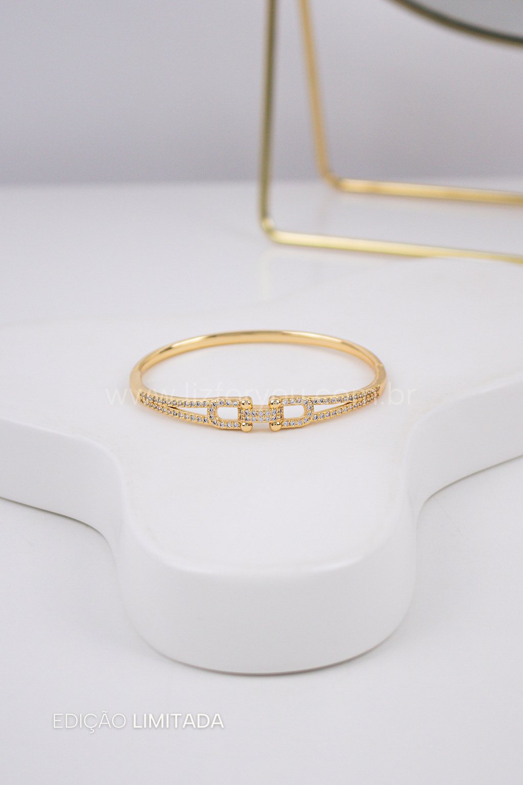 Bracelete H Cravejado