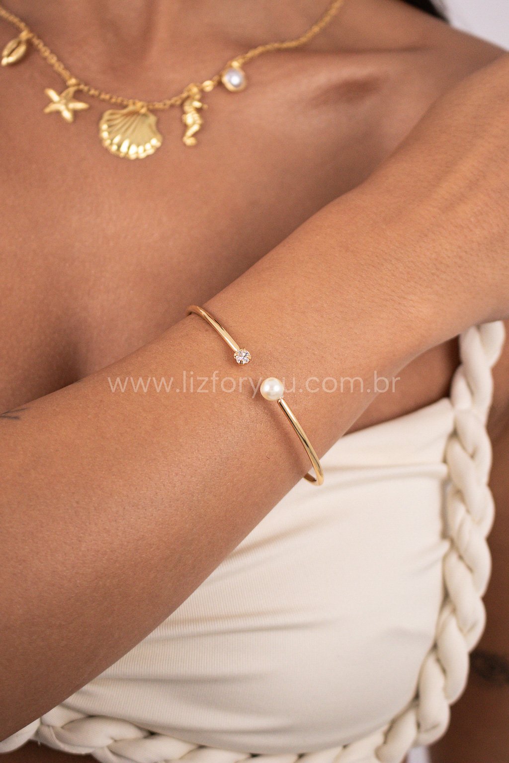 Bracelete Pérola Luz