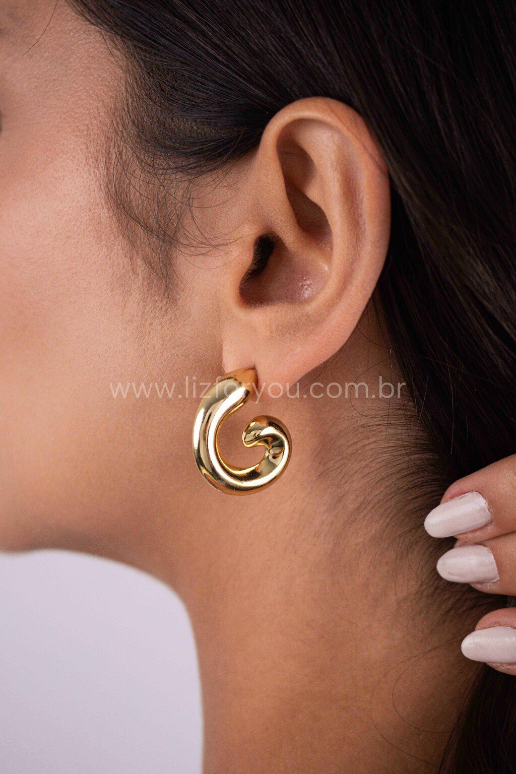 Brinco Argola Espiral Gaia