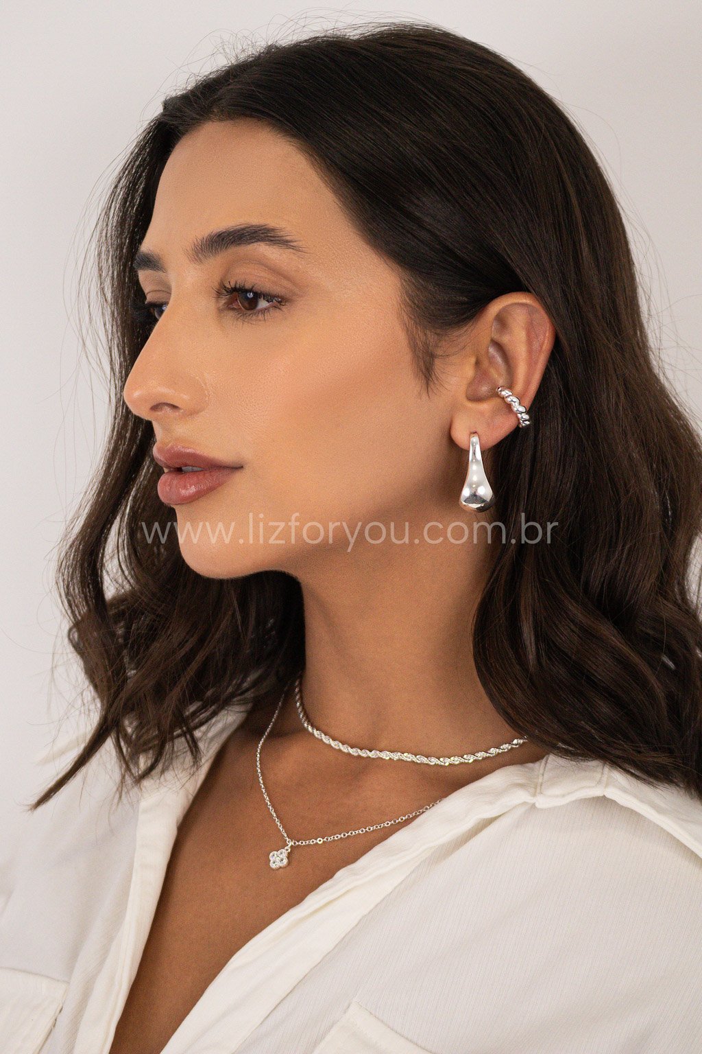 Brinco Argola Gota Hollow