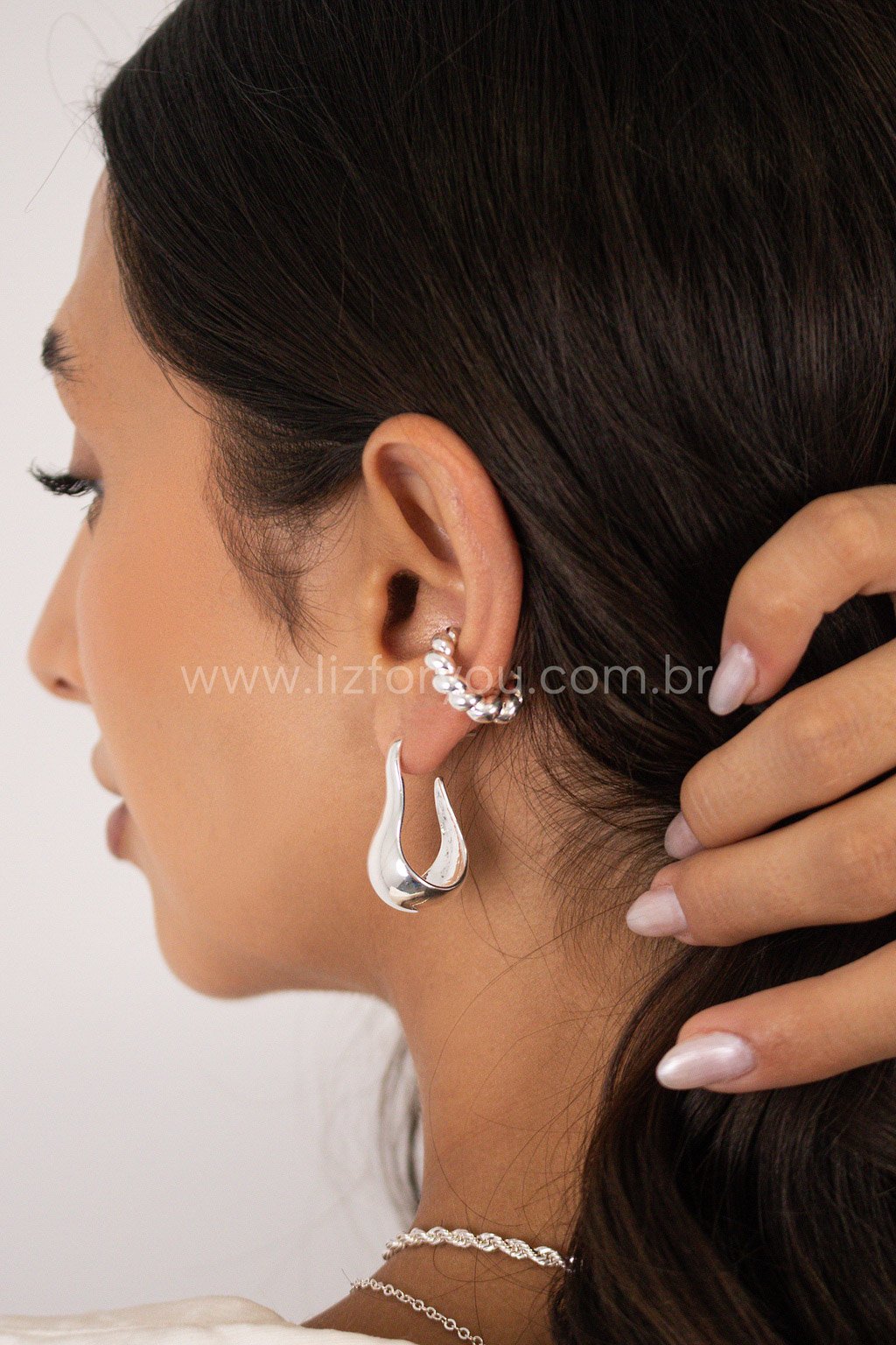 Brinco Argola Gota Hollow