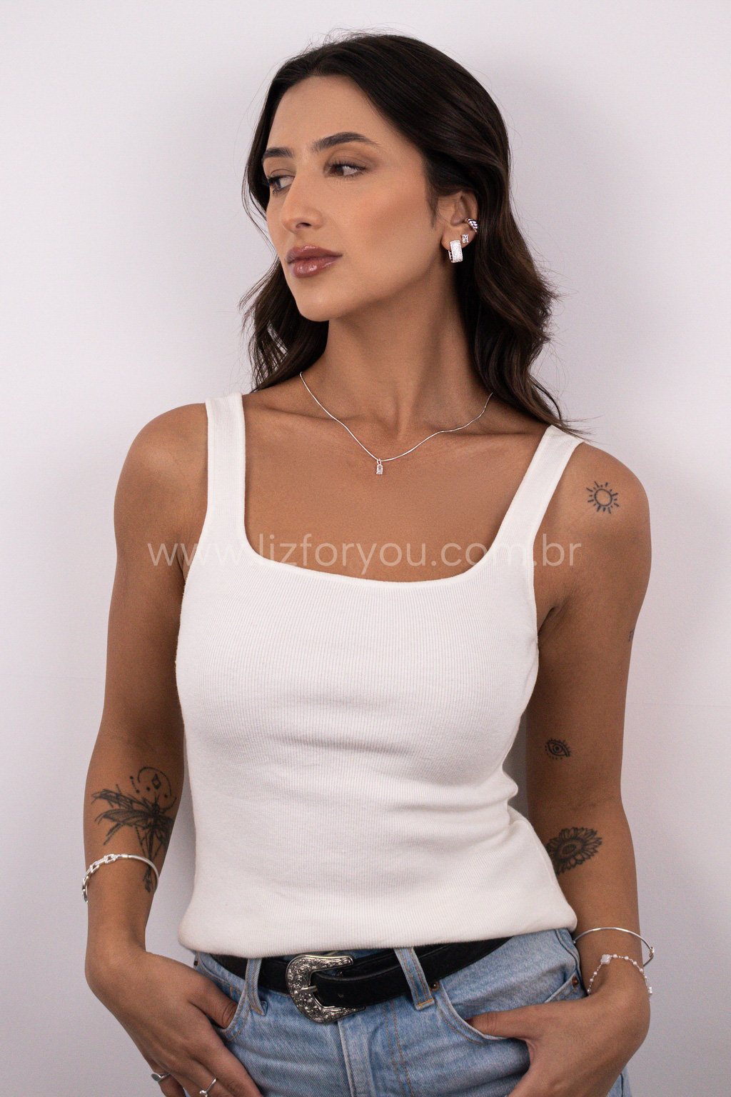 Brinco Argola Jasmine Cravejado