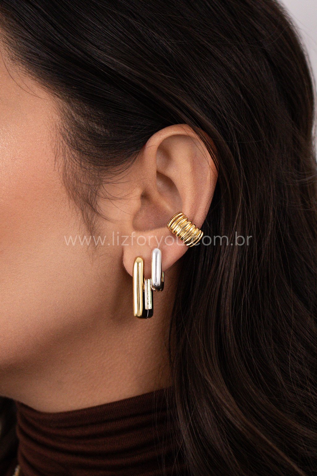 Brinco Argola Mix de Banhos Betina P