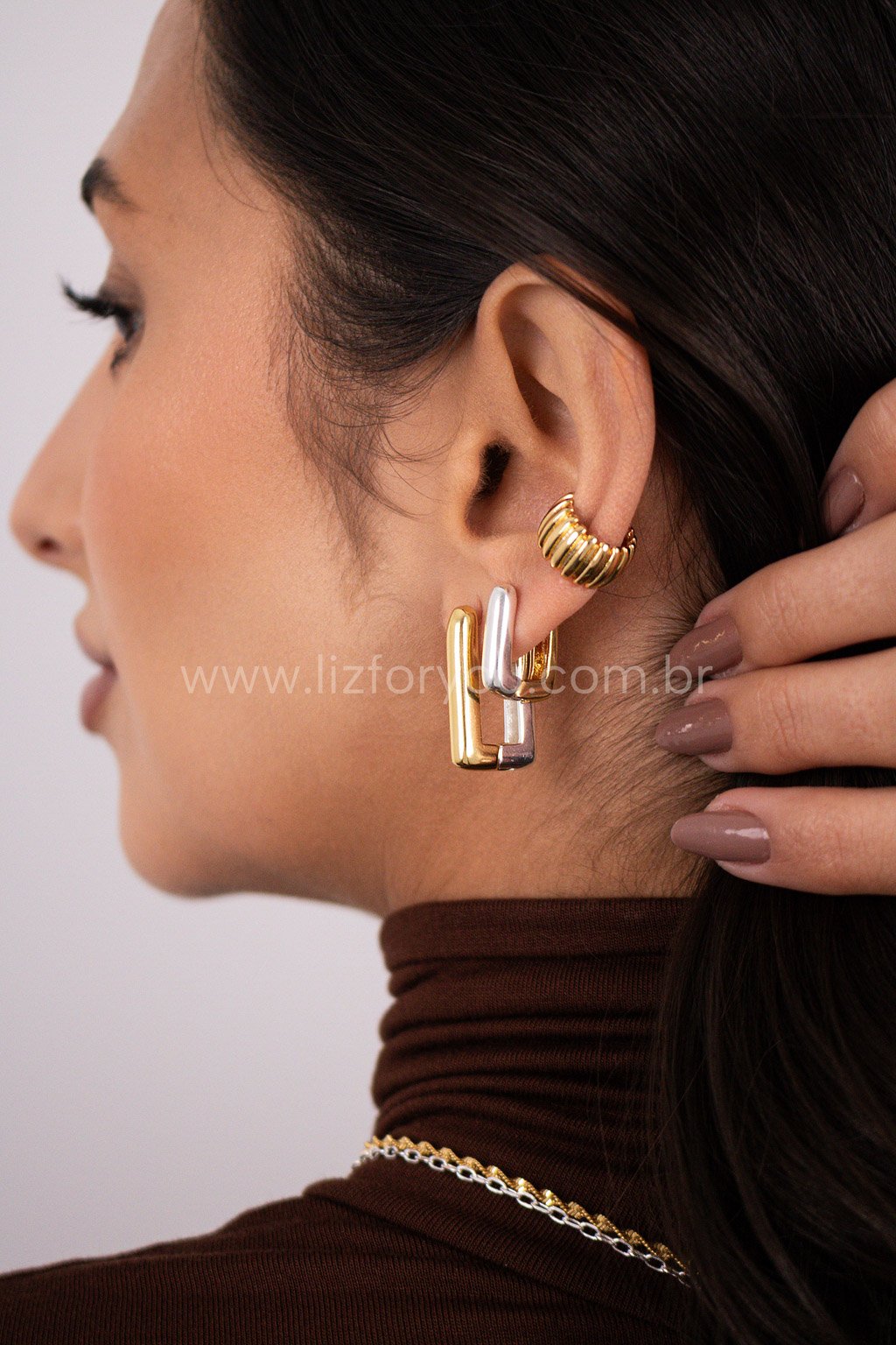 Brinco Argola Mix de Banhos Betina P