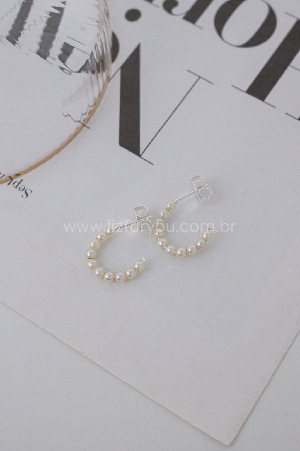 Brinco Argola Pérola