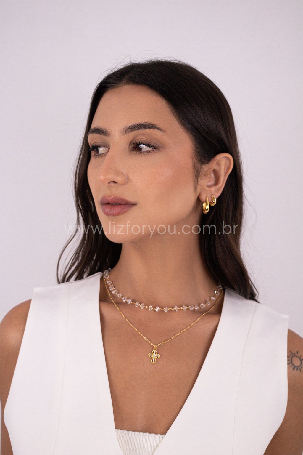 Brinco Argolinha Lila Oval