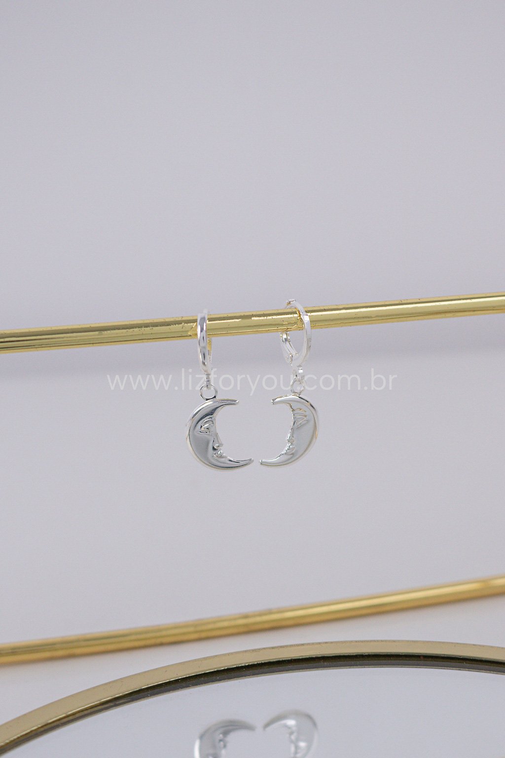 Brinco Argolinha Lua 
