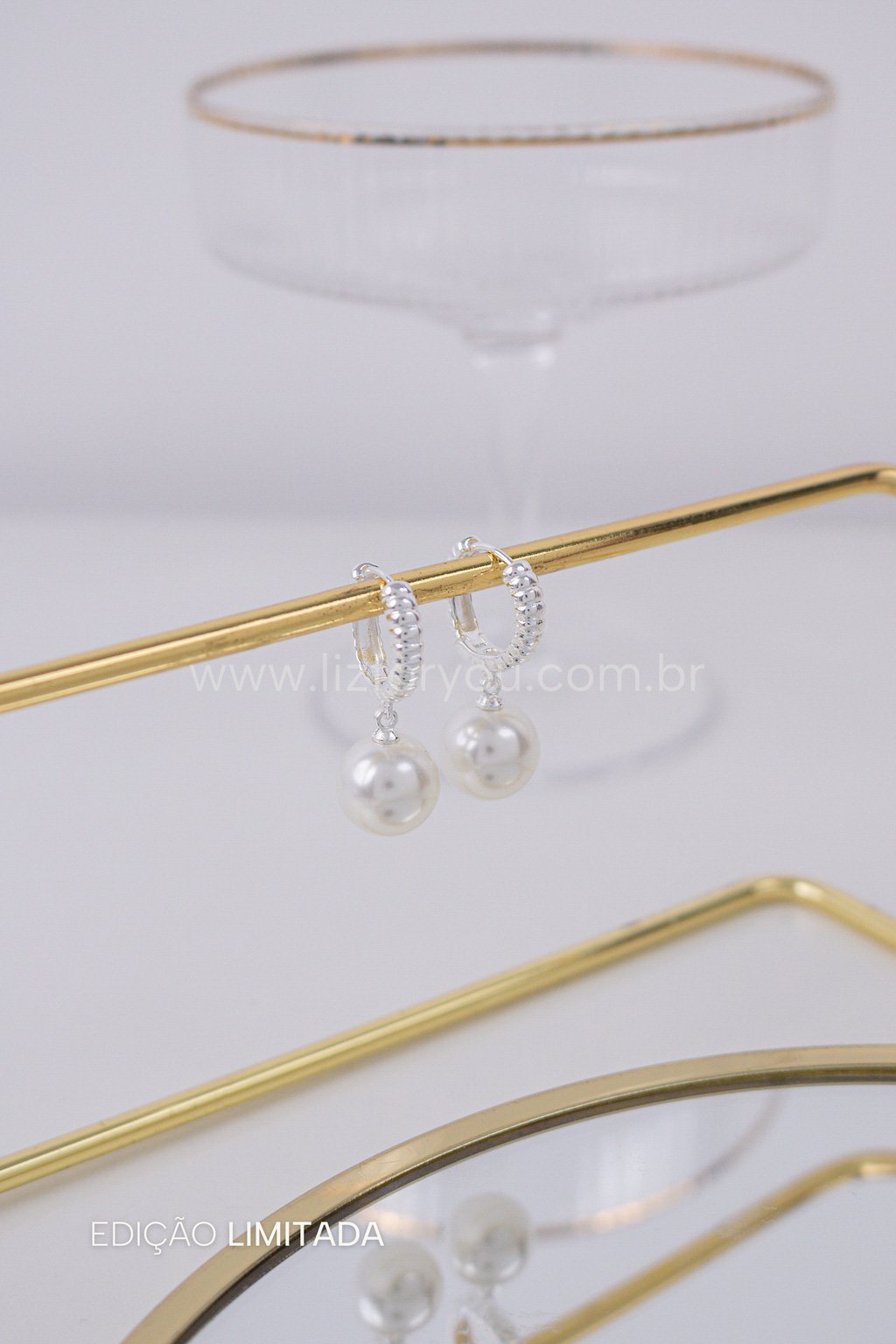 Brinco Argolinha Pearl