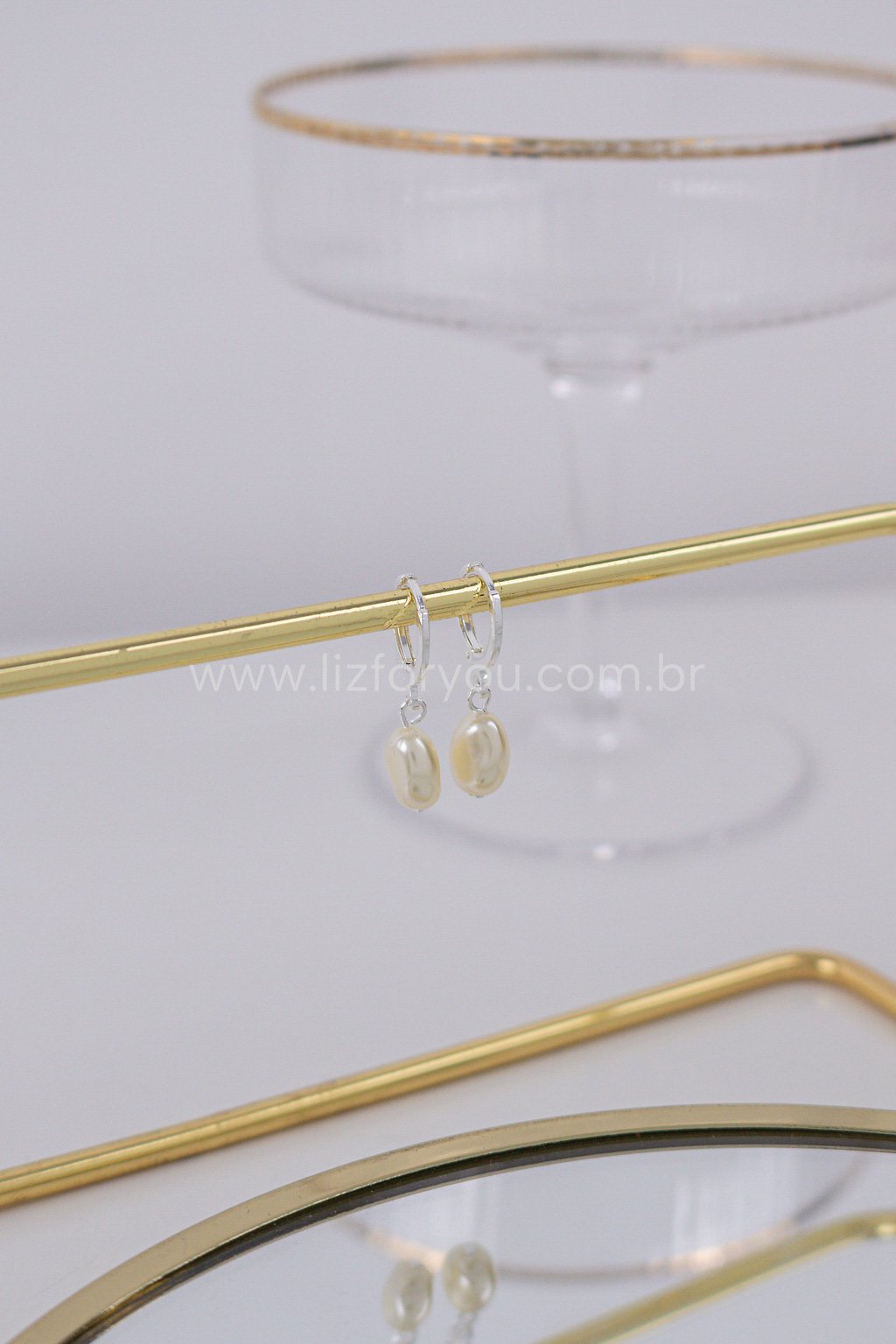 Brinco Argolinha Pérola