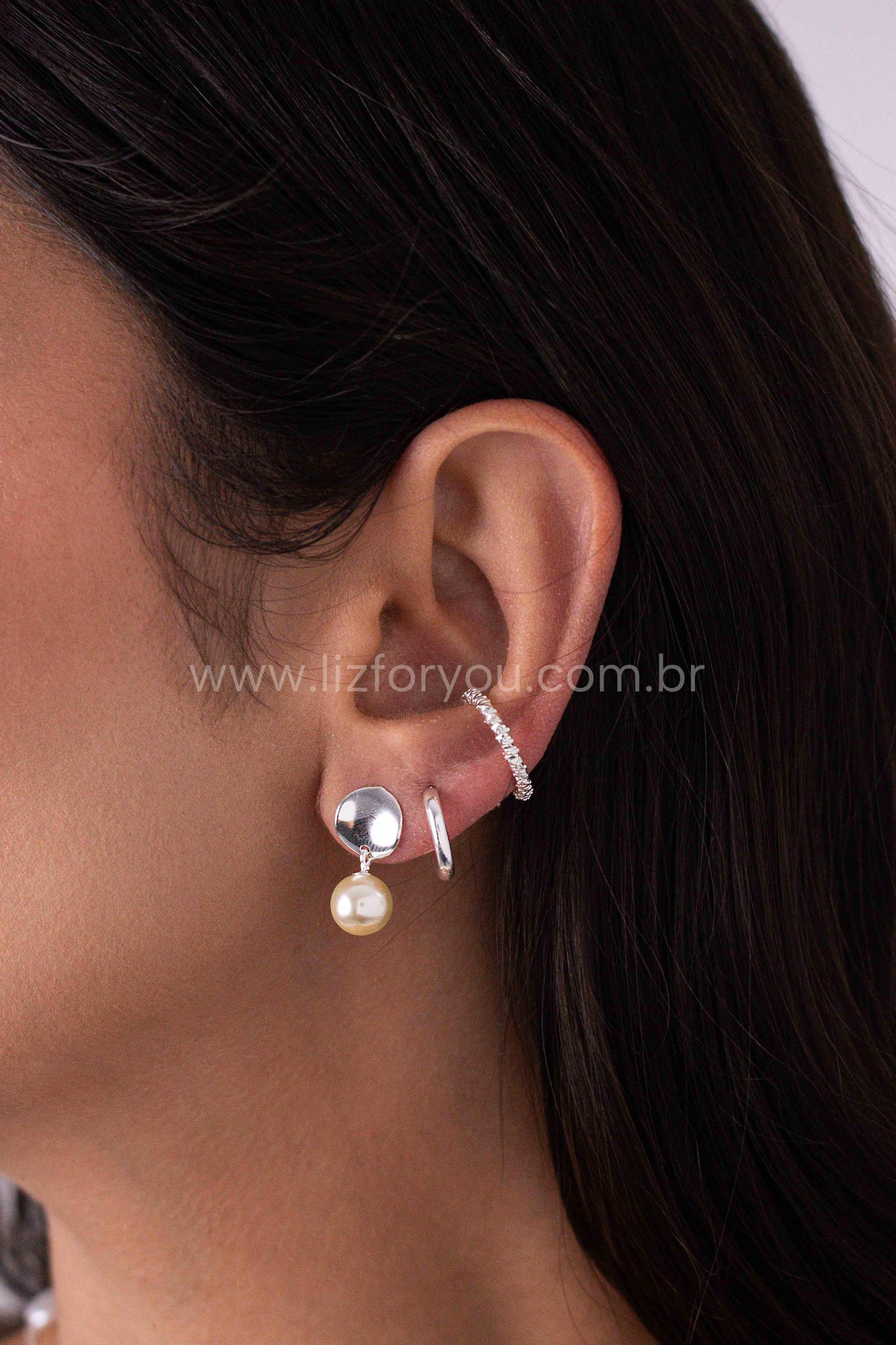 Brinco Botão Pérola