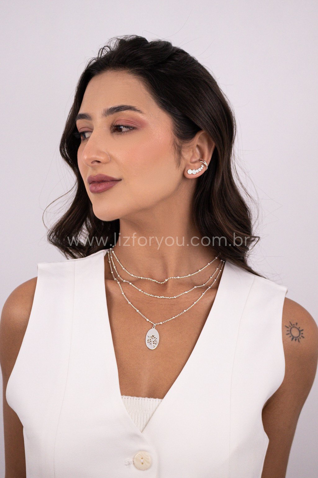 Brinco Ear Cuff Flowers