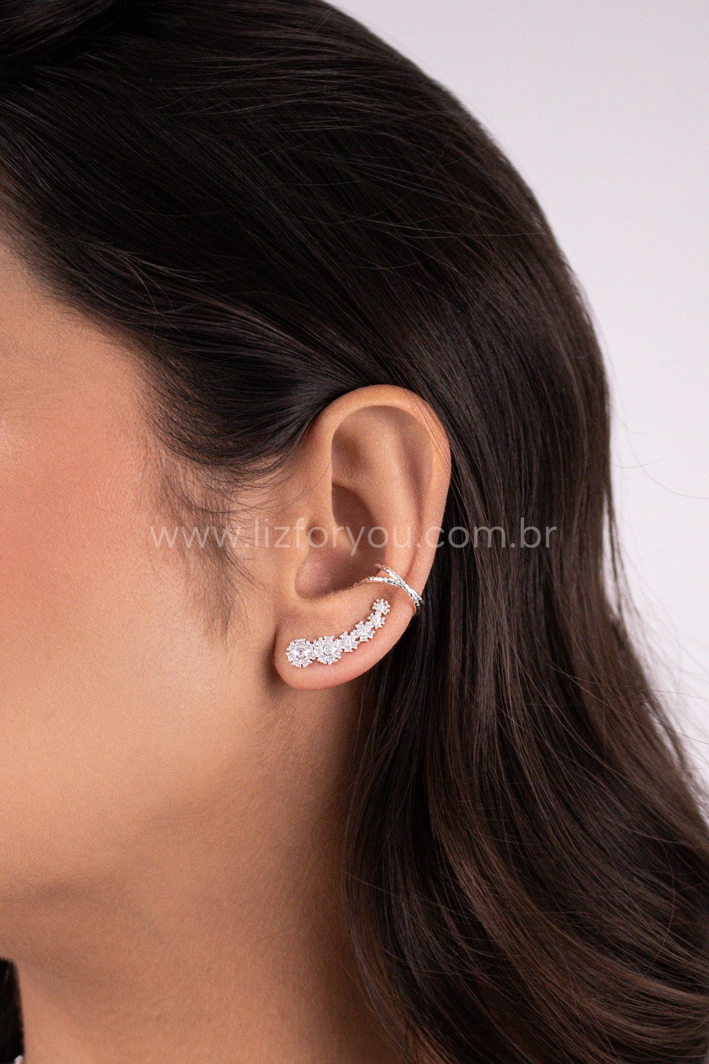 Brinco Ear Cuff Flowers