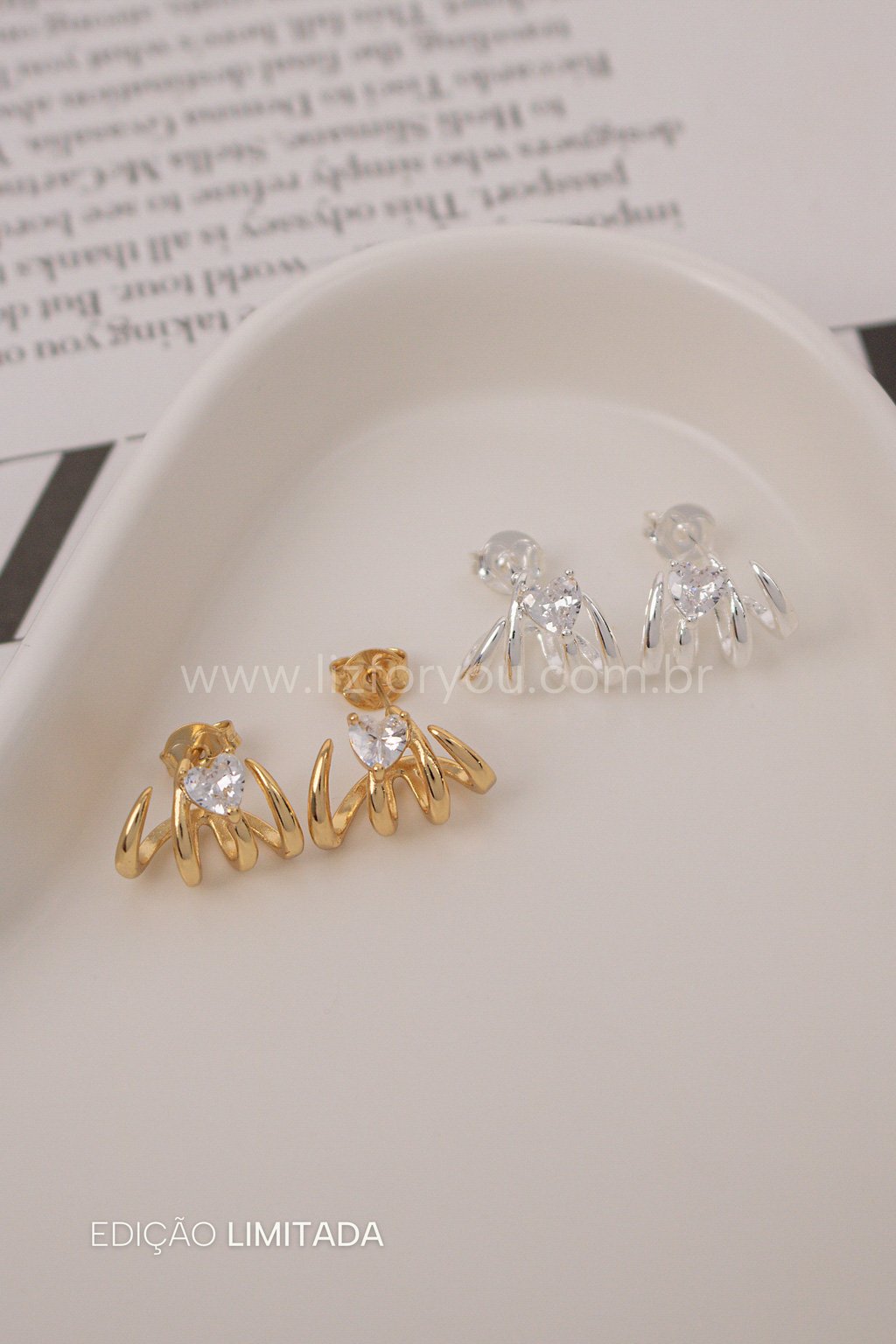 Brinco Ear Hook Cristal 