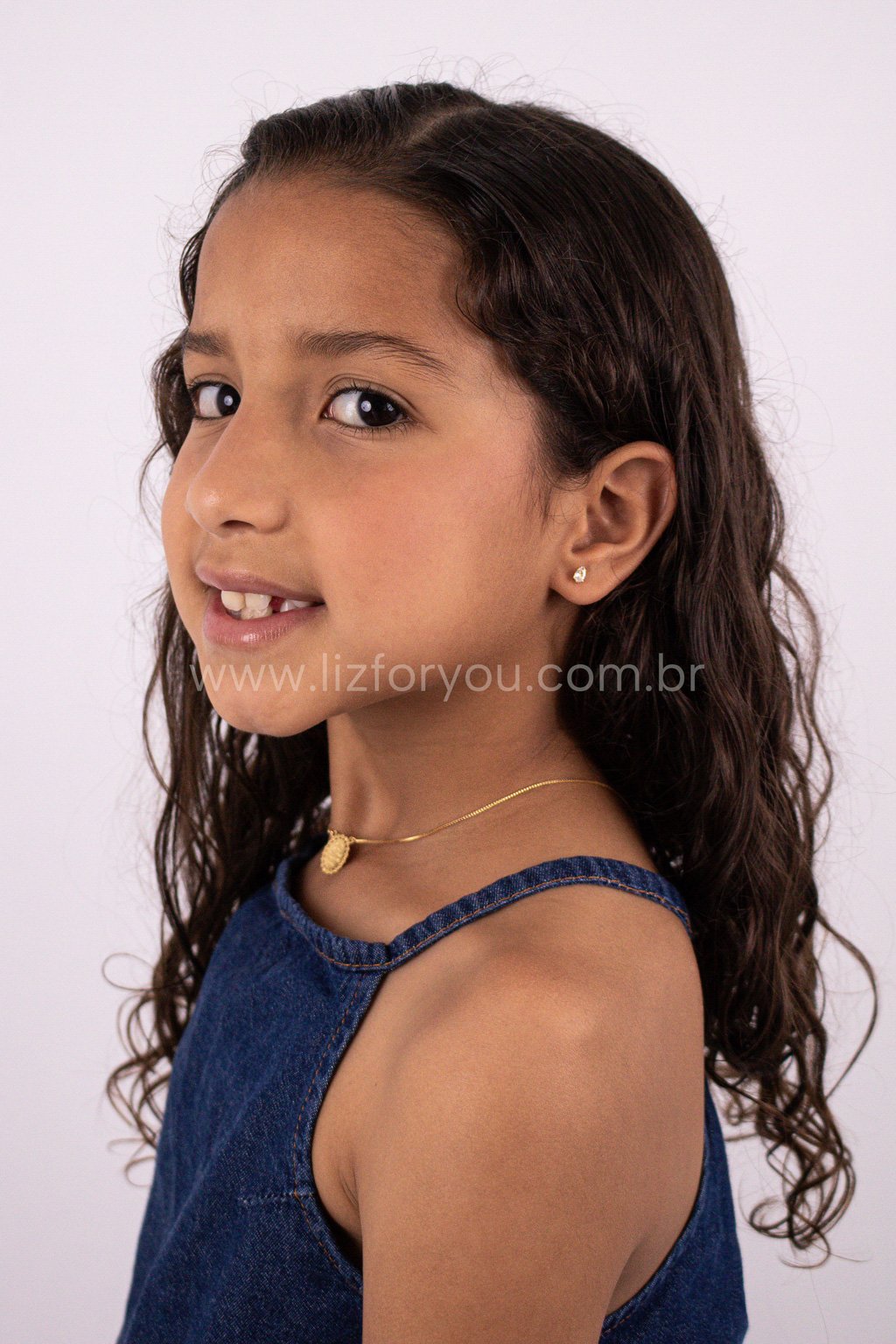 Brinco Gota Zircônia Infantil 