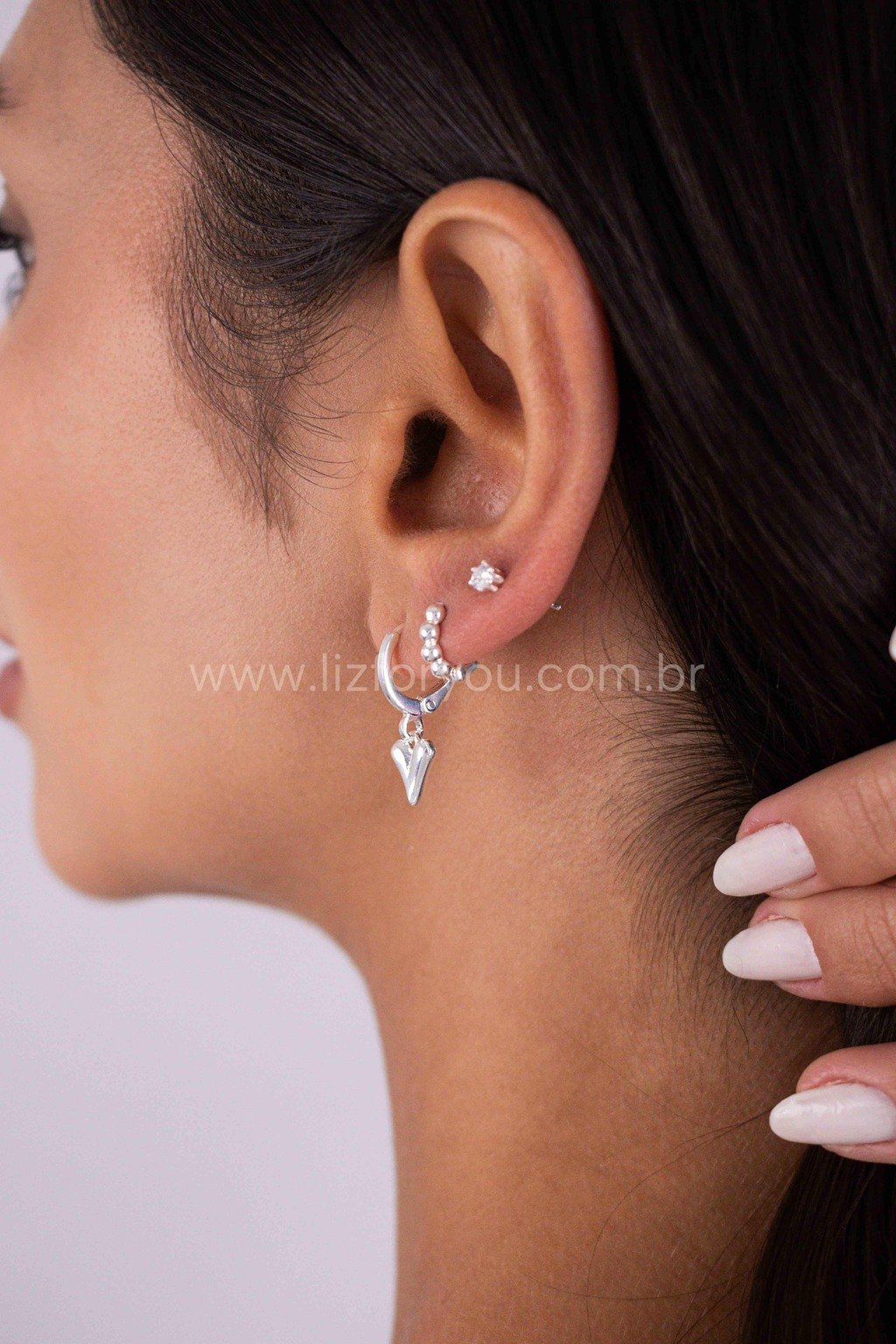 Brinco Trio Argolinhas Amor