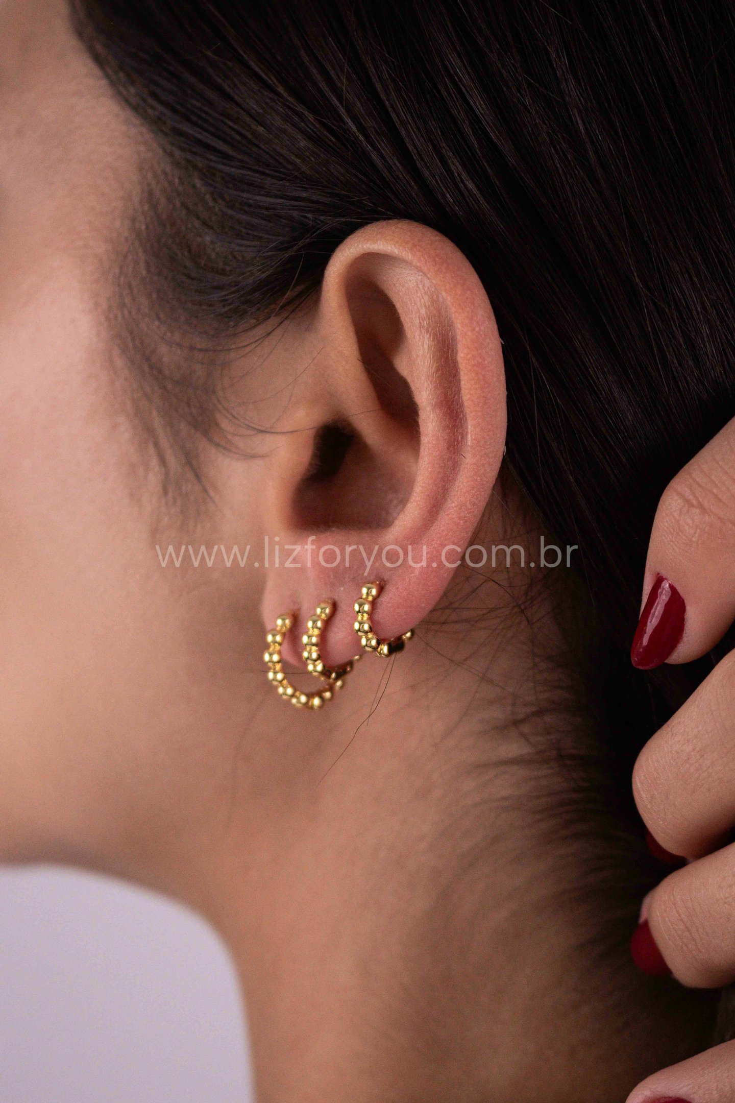 Brinco Trio Argolinhas Balls Iris