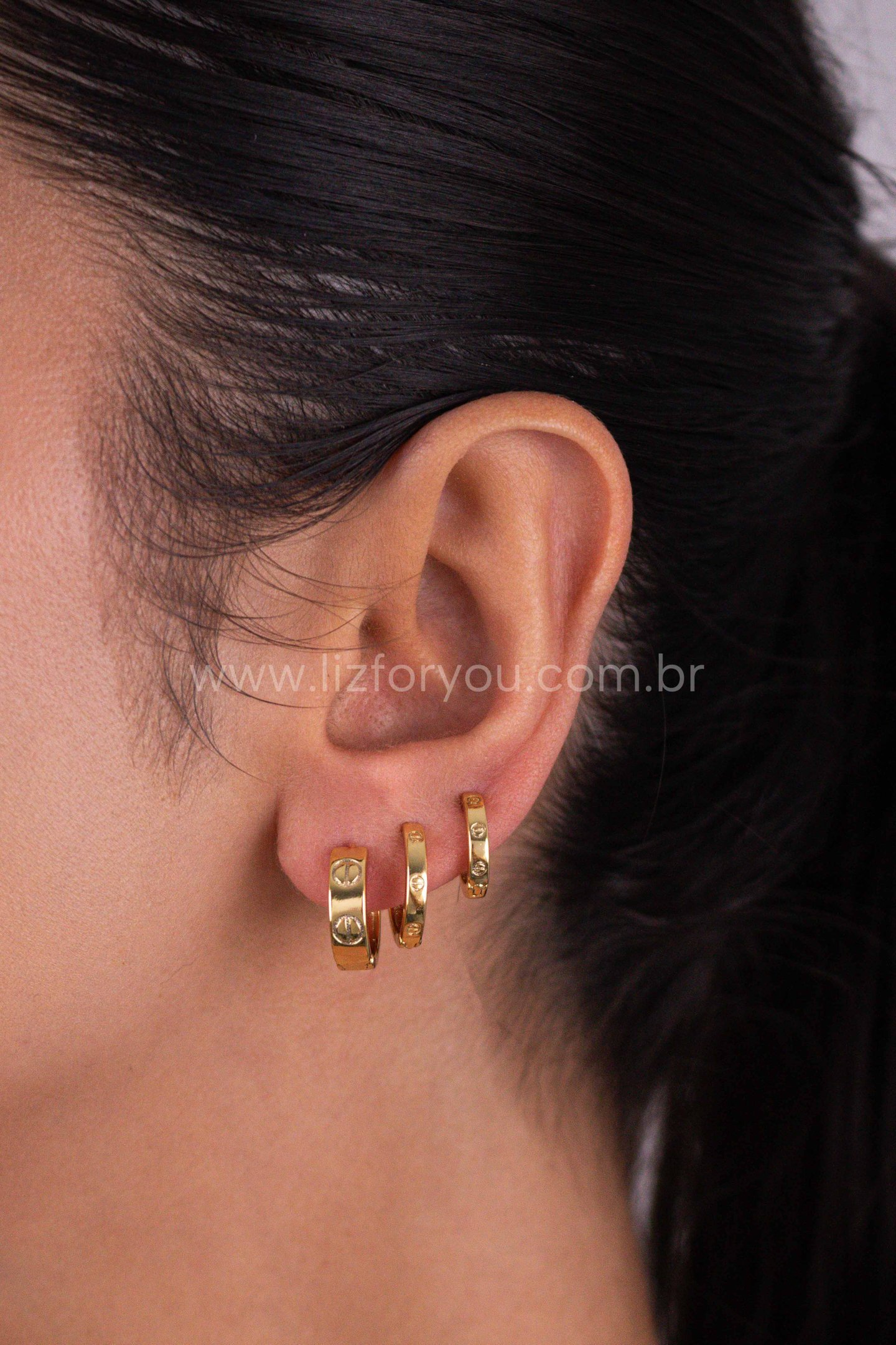 Brinco Trio Argolinhas Carti
