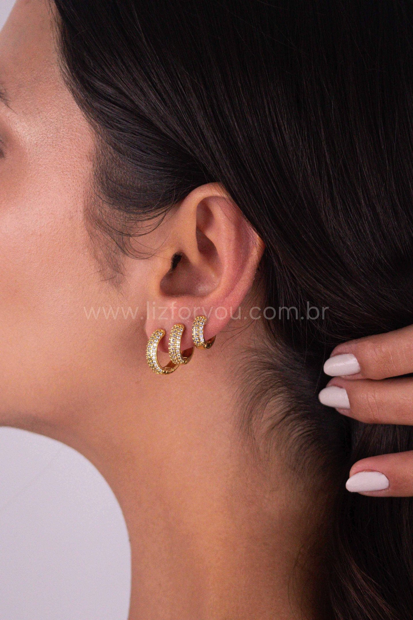 Brinco Trio Argolinhas Clara