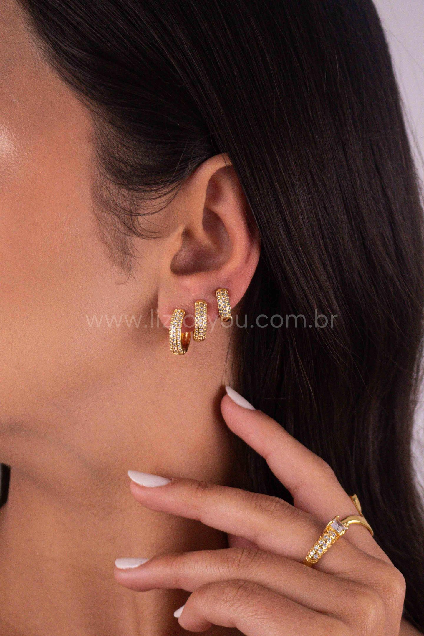 Brinco Trio Argolinhas Clara