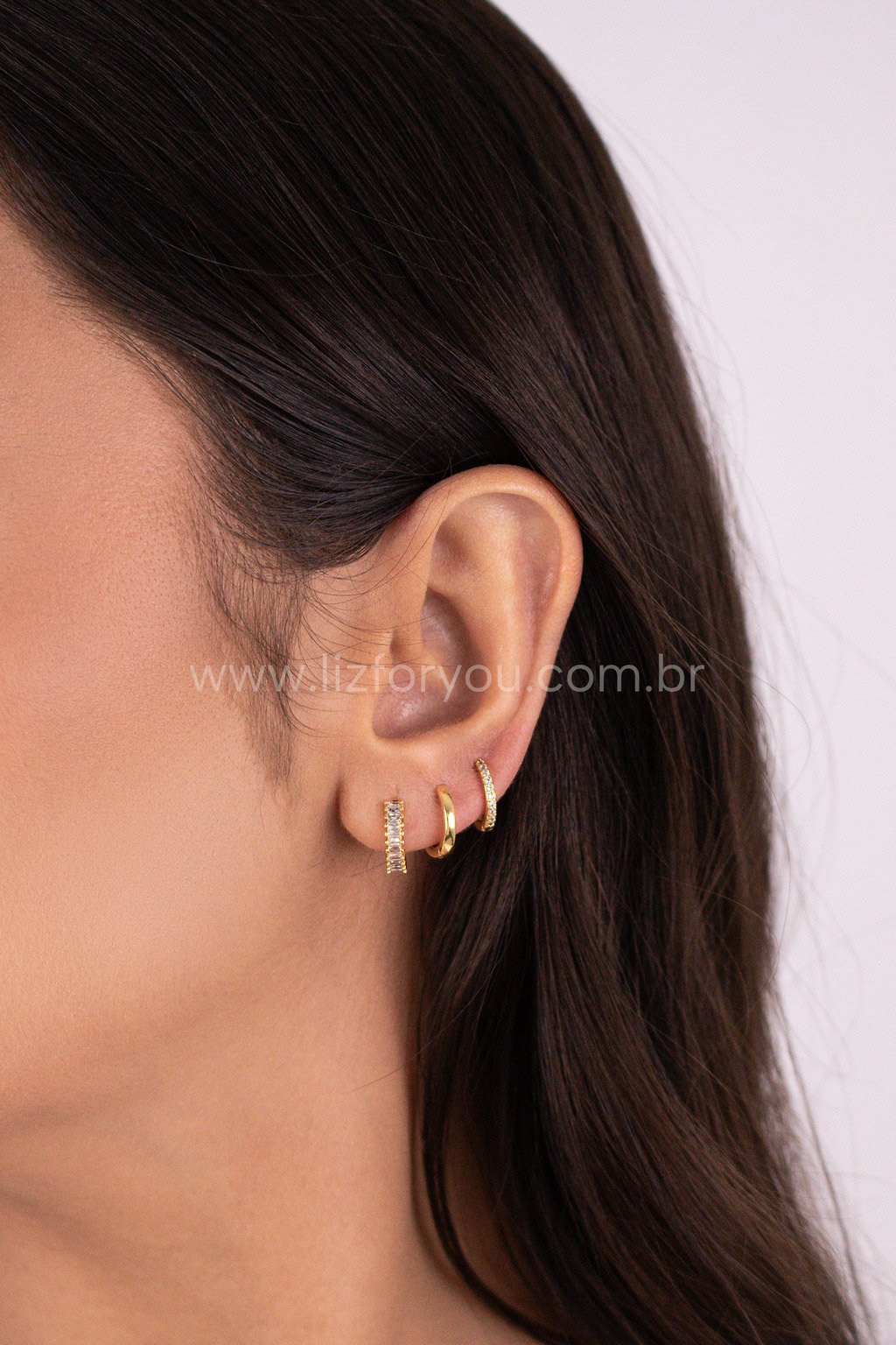 Brinco Trio Argolinhas Hannah