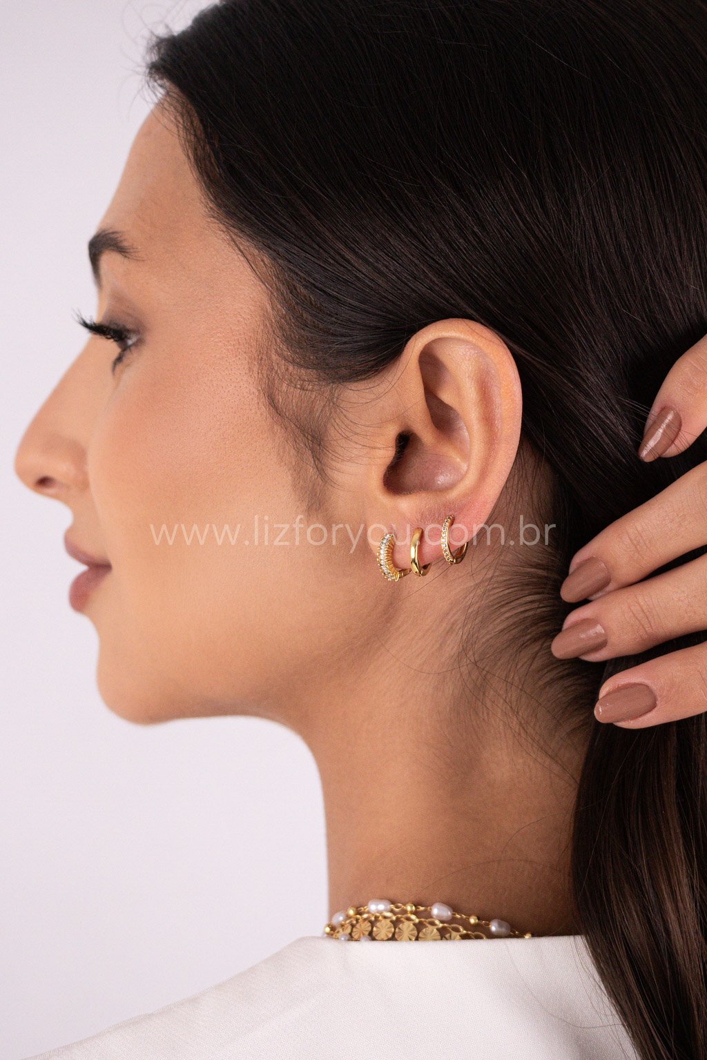 Brinco Trio Argolinhas Hannah