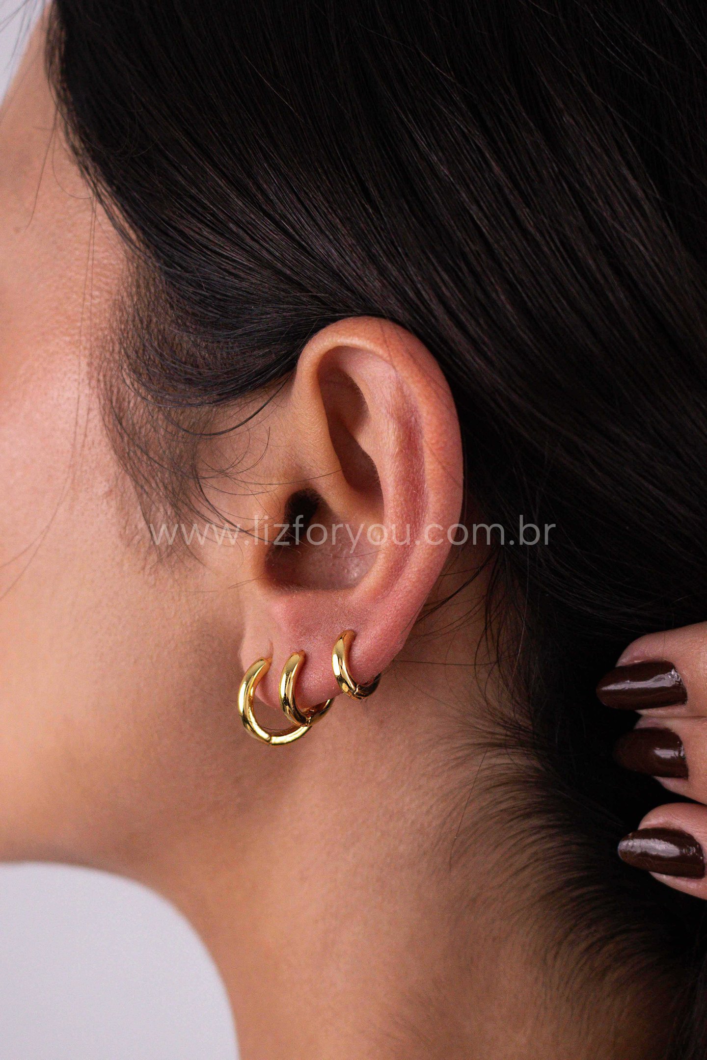 Brinco Trio Argolinhas Slim 