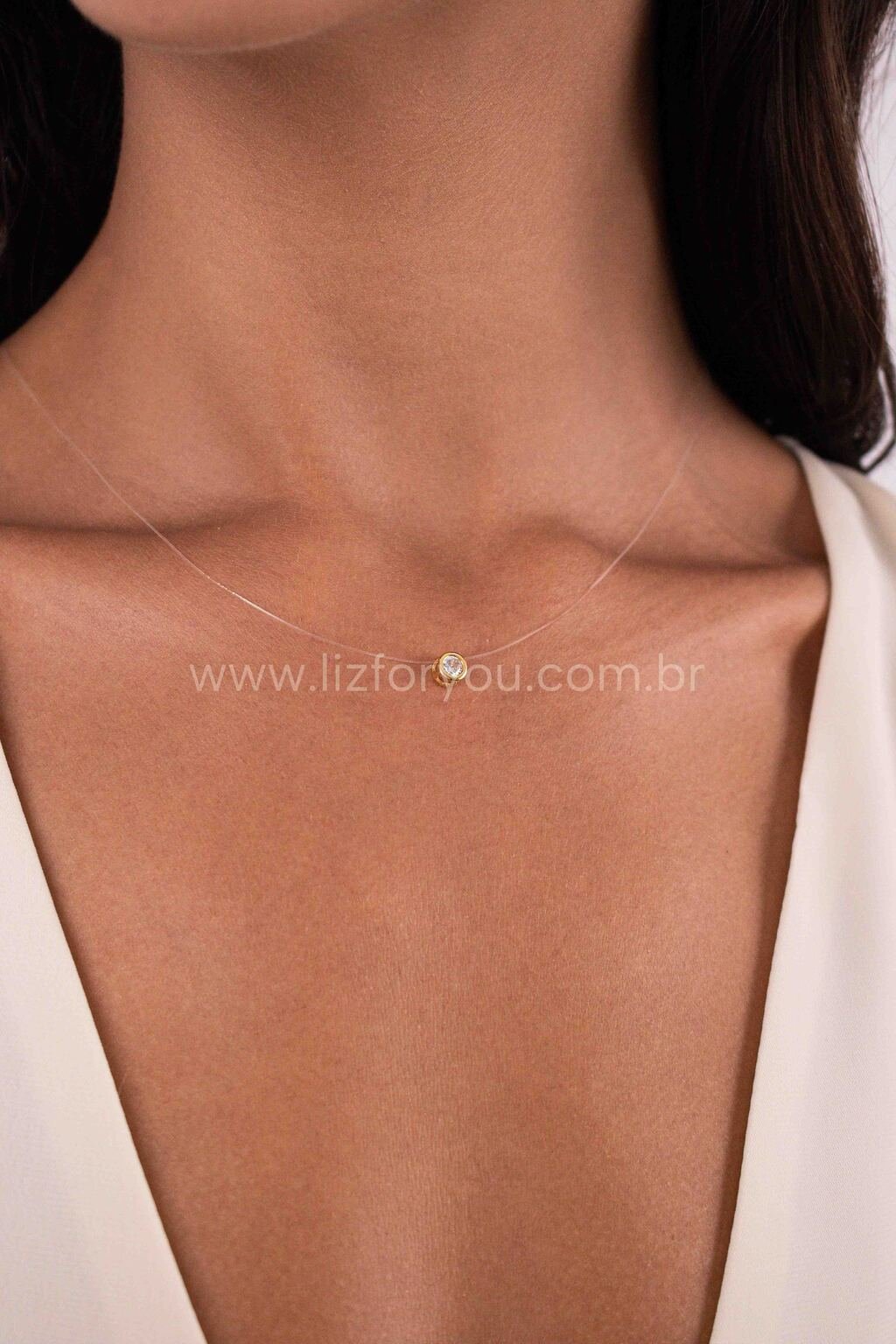 Choker Nylon Ponto de Luz