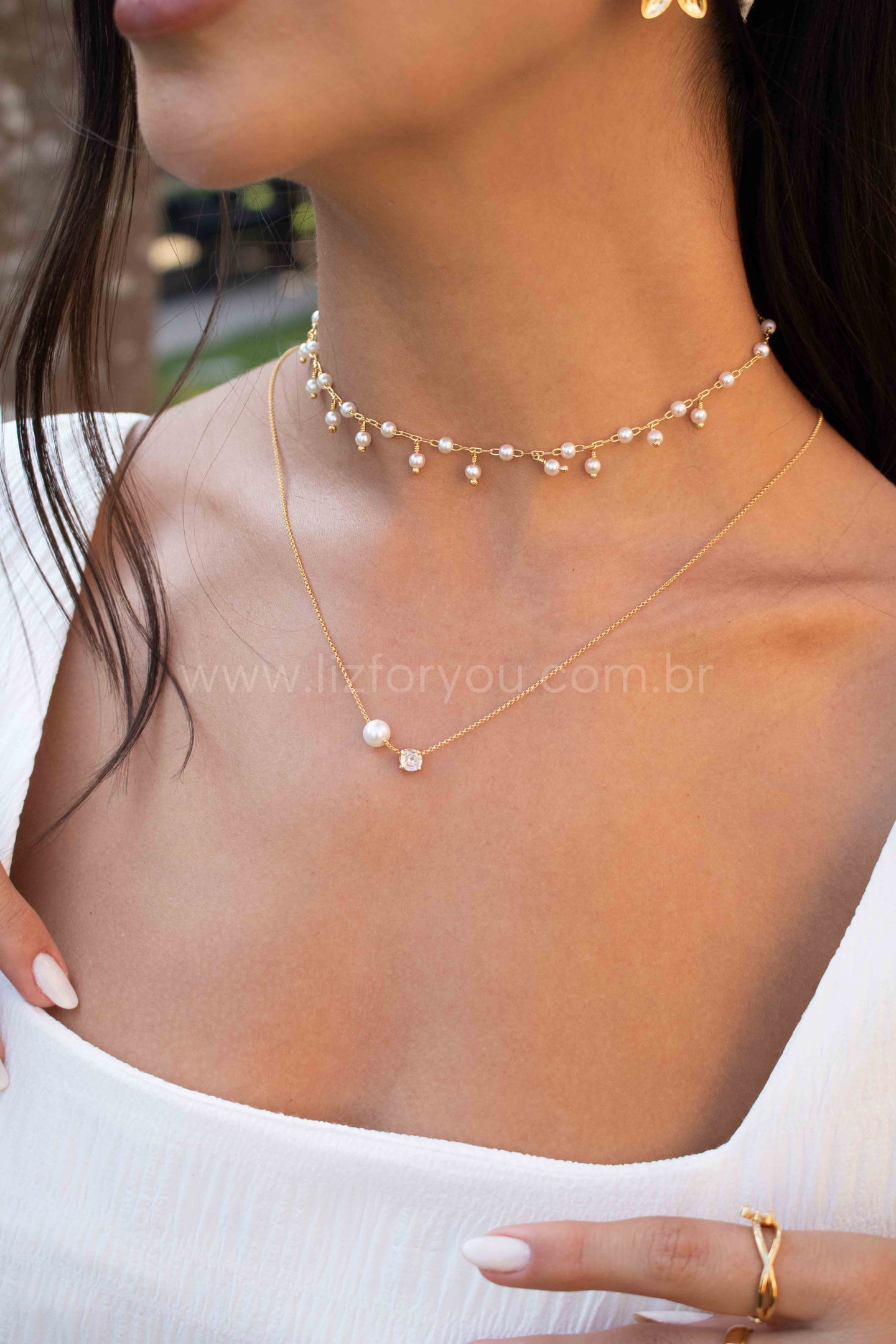 Choker Pérolas Marie
