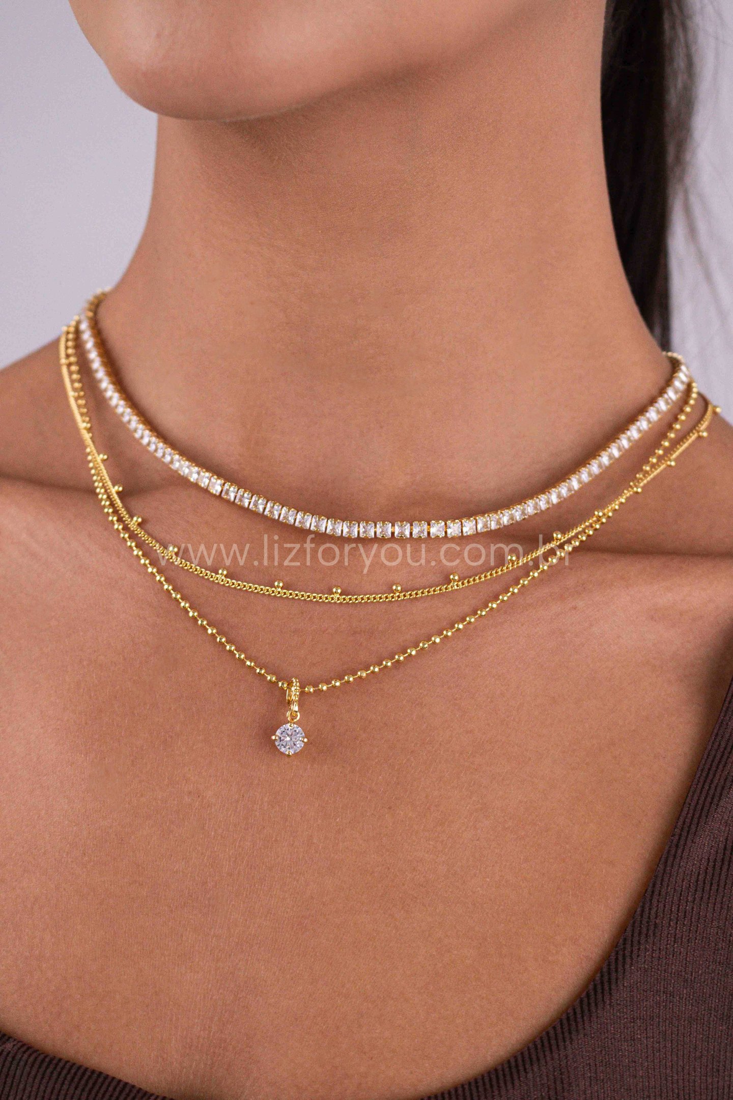 Choker Riviera Baguete