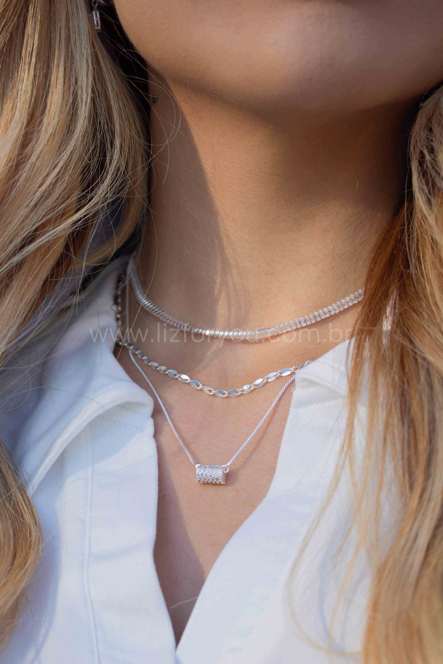 Choker Riviera Baguete