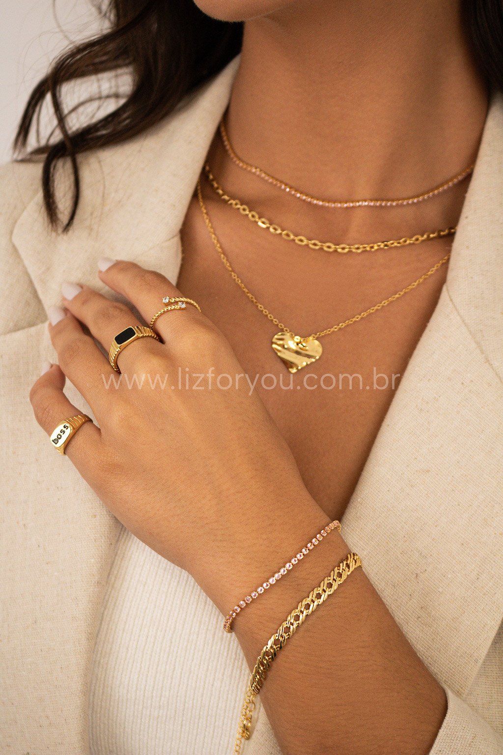 Choker Riviera Mia Rosa 2mm 