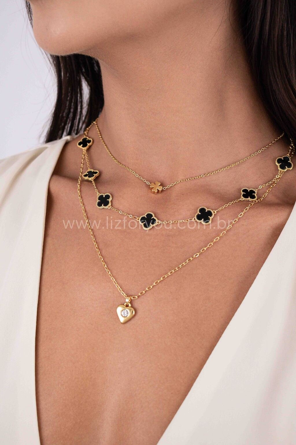 Choker Trevo Black Lia