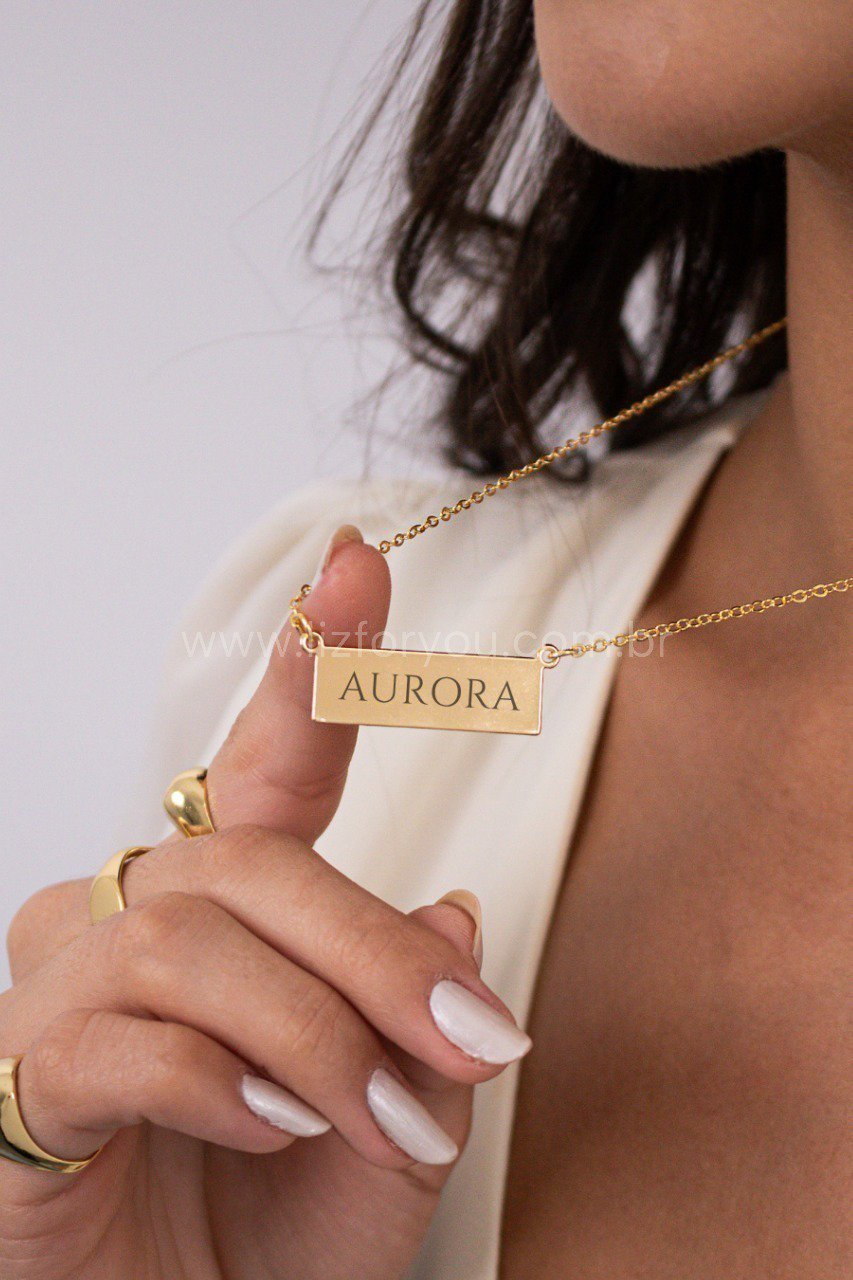 Colar 2 Argolas Personalizável Nome