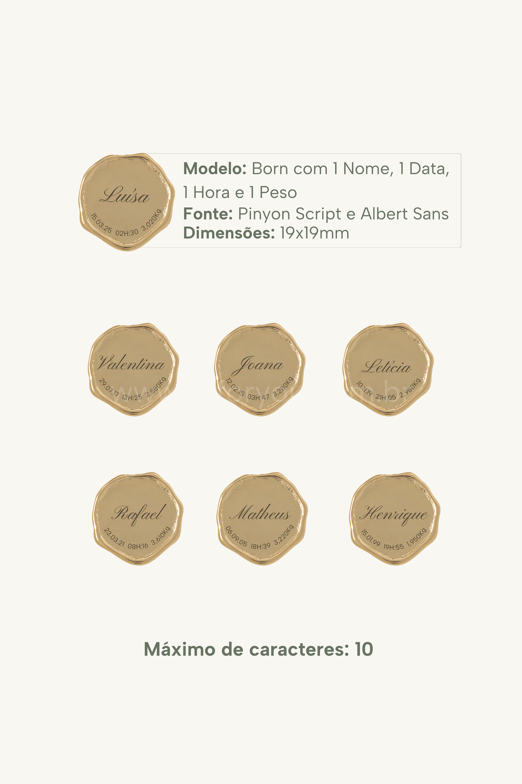Colar Born Personalizável - 1 Nome