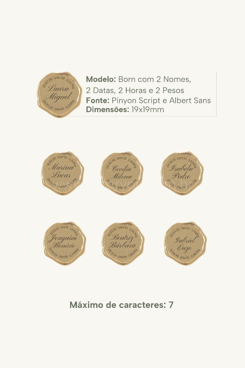 Colar Born Personalizável - 2 Nomes