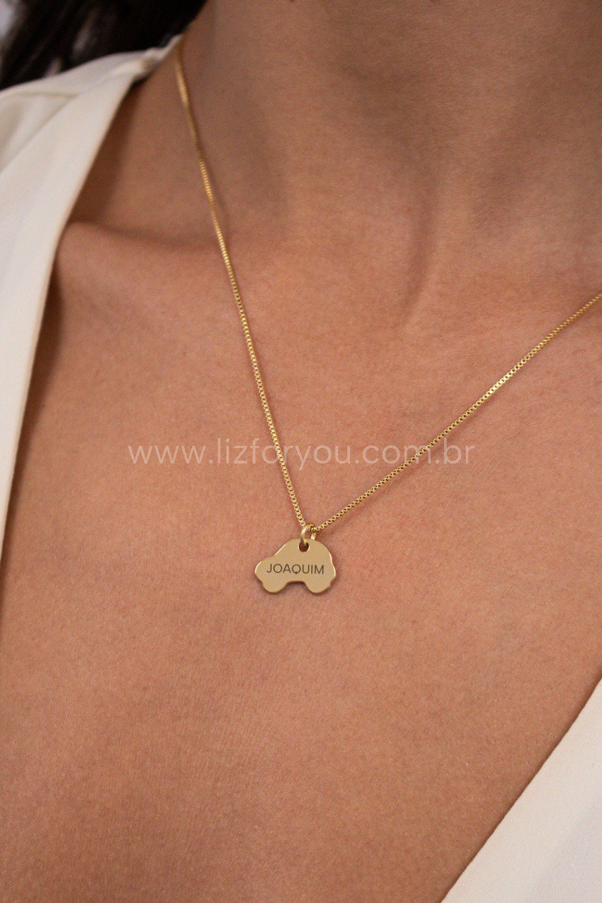 Colar Carrinho Frente Verso Personalizável 