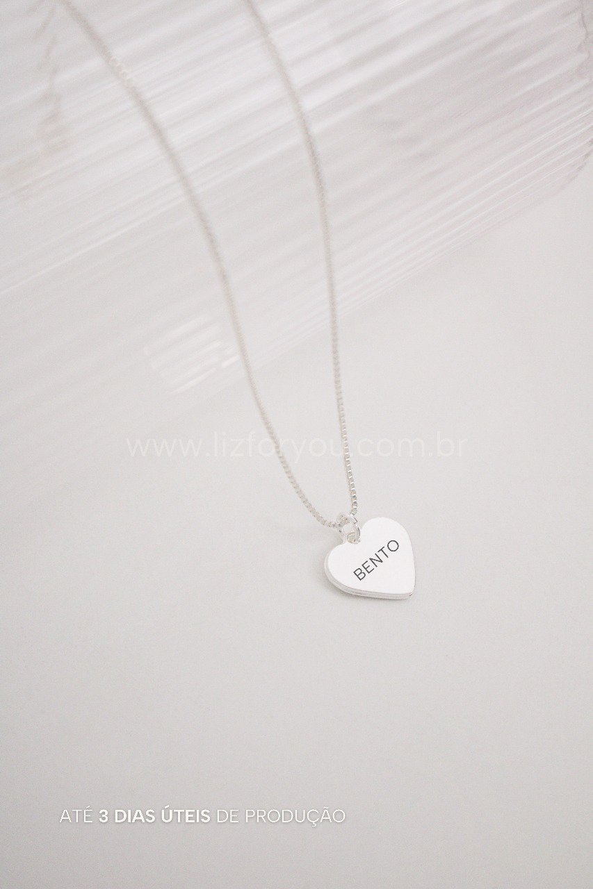 Colar Coração Personalizável Nome