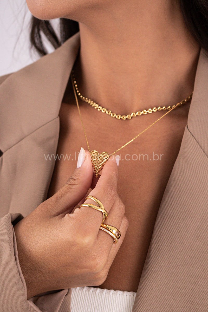 Colar Coração Stela