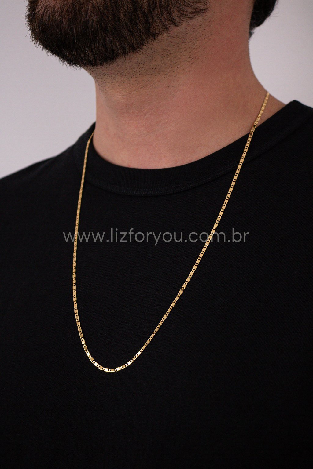Colar Piastrine 2,4mm Masculino
