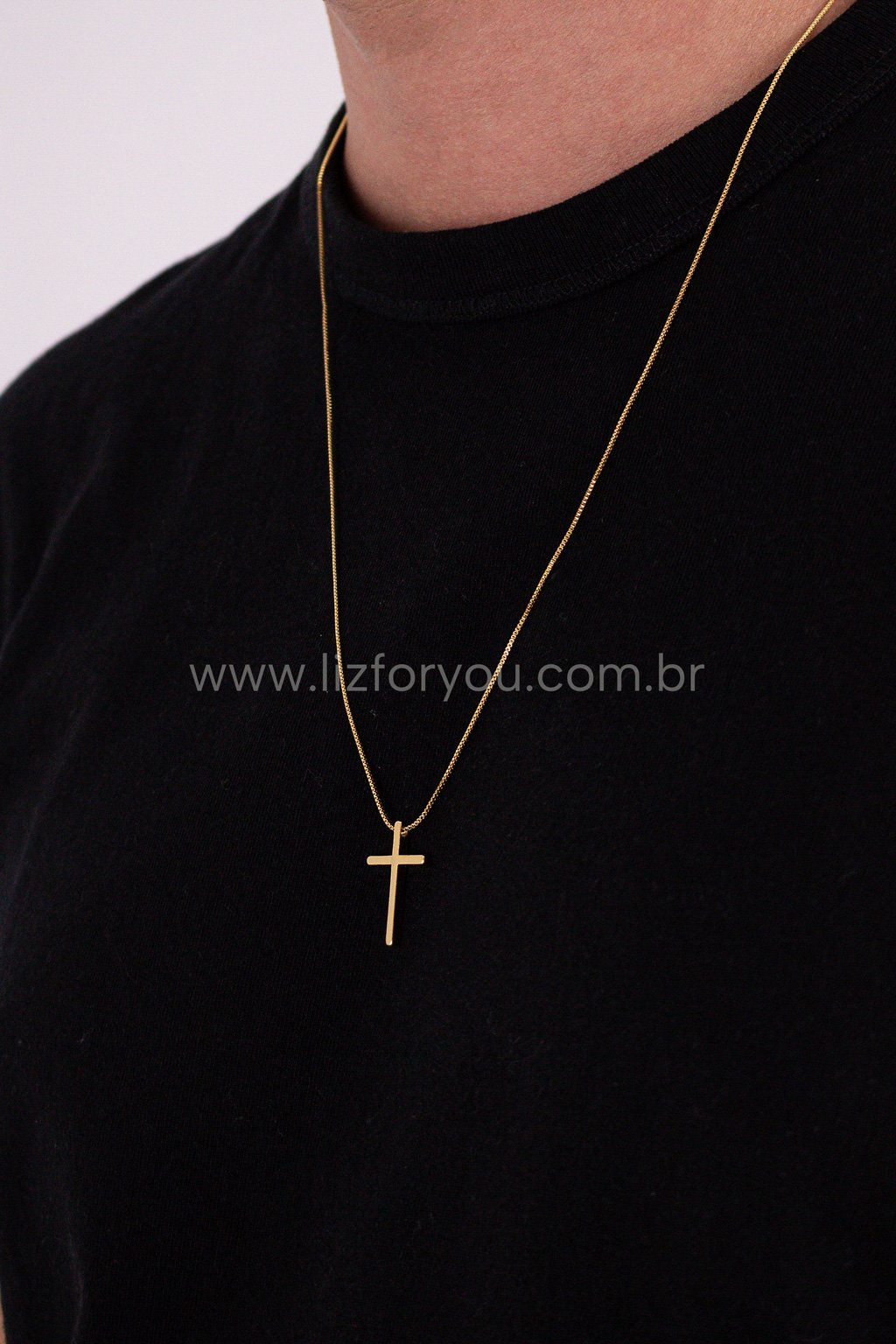 Colar Cruz Slim Masculino
