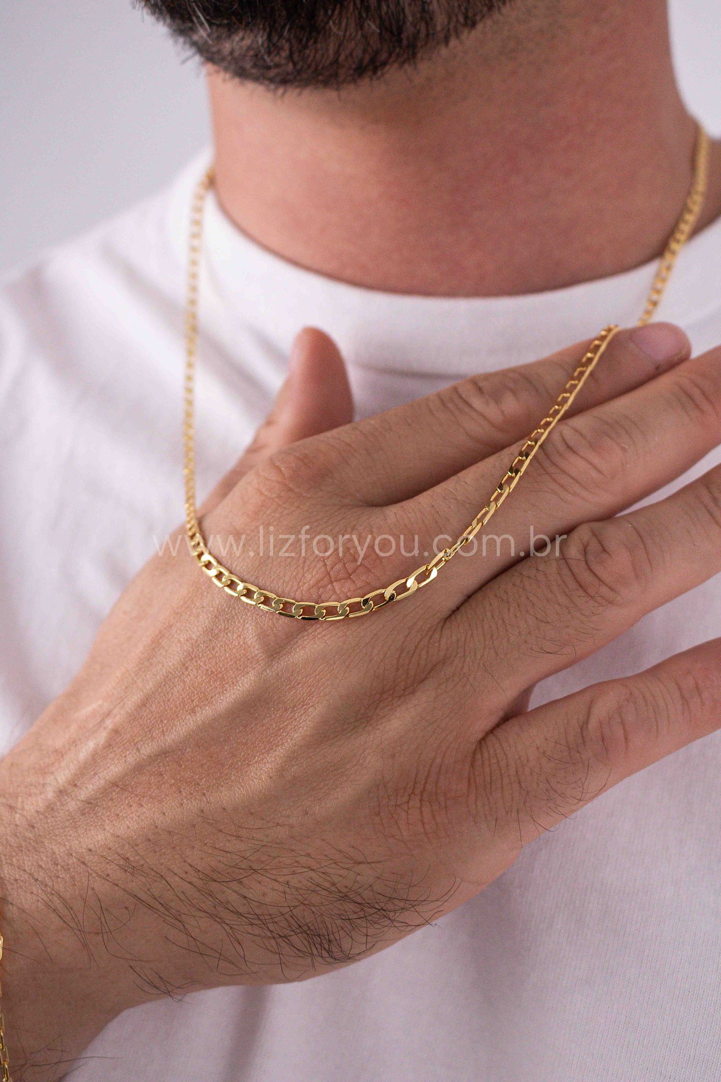 Colar Diamantado 3mm Masculino