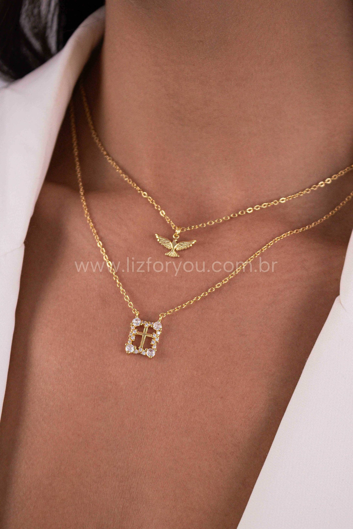 Colar Duplo Espírito Santo