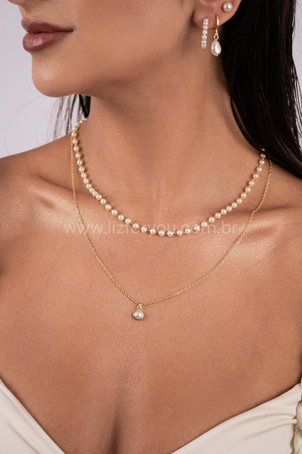 Colar Duplo Pearl 